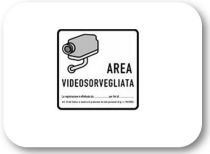 Cartello videosorveglianza adesivo  93